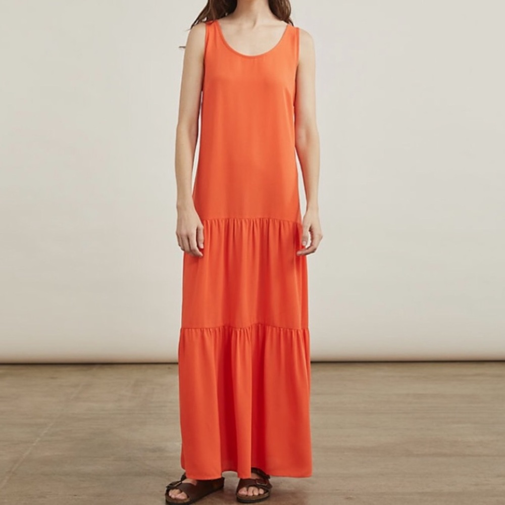 NWT Elizabeth & James Drop Waist Tiered Maxi Dress
